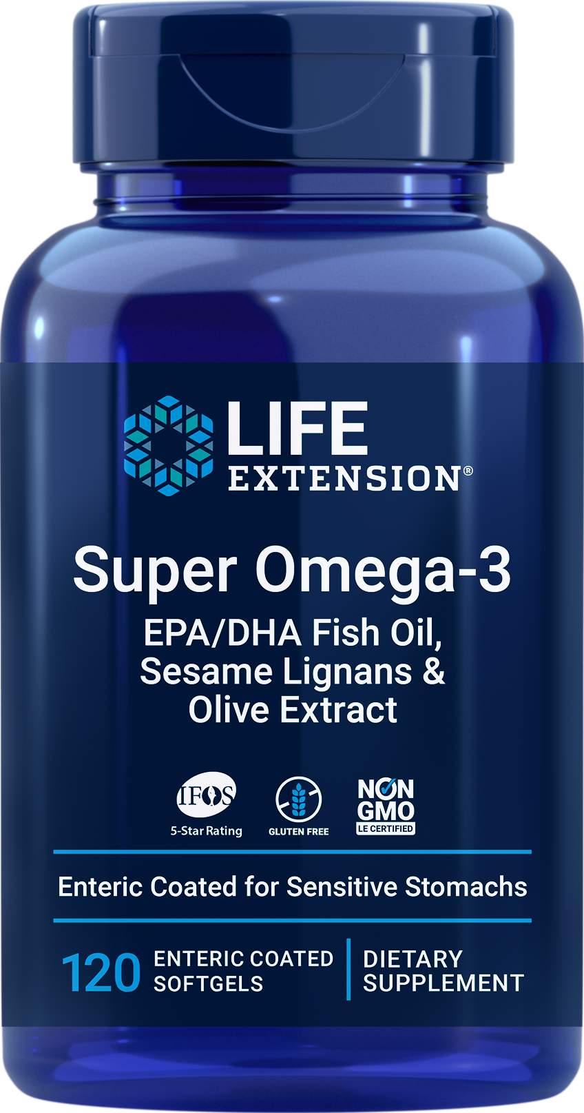 Super Omega-3 EPA/DHA Fish Oil, Sesame Lignans & Olive Extract